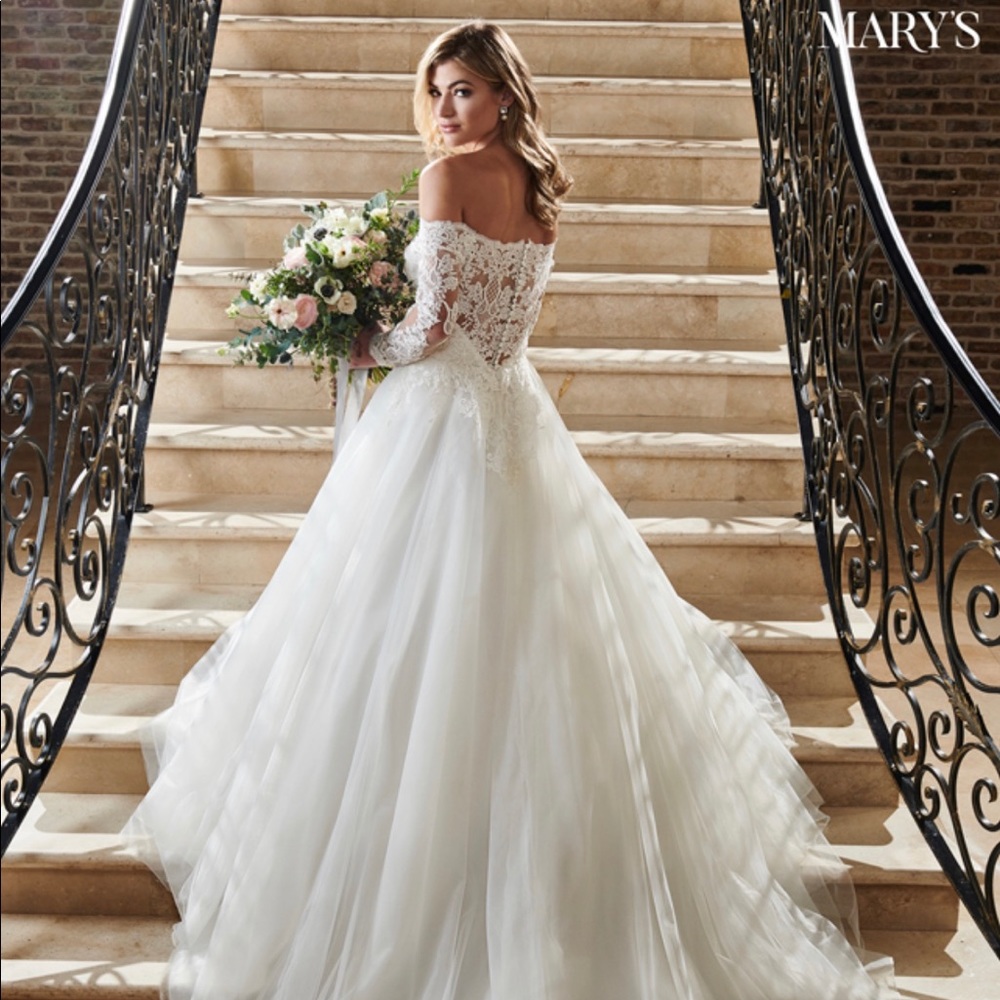 Marys Bridal #MB2070 white size 16